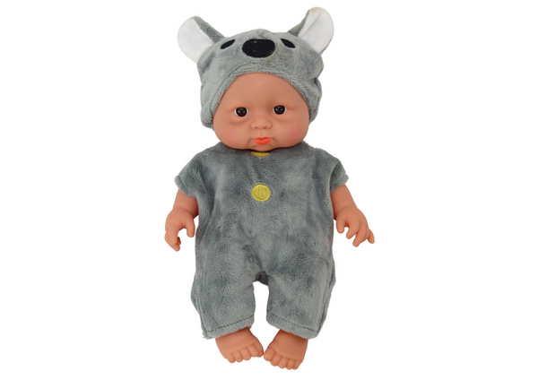 Small Baby Doll, Gray Clothes, Koala Hat