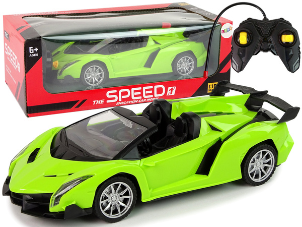 Remote Controlled Sports Car R/C 1:18 Green