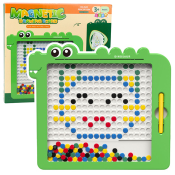 Magnetic Board Puzzle Mosaic Dinosaur Green Cards 20 Designs