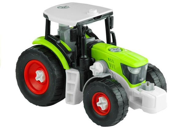 Traktor mit Anhänger 43 cm Set Werkzeuge Landmaschine Spielzeug