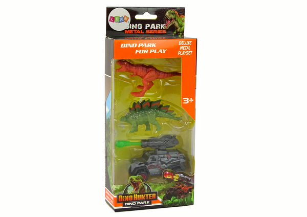 Dinosaurs Figures Set Car Rocket Green