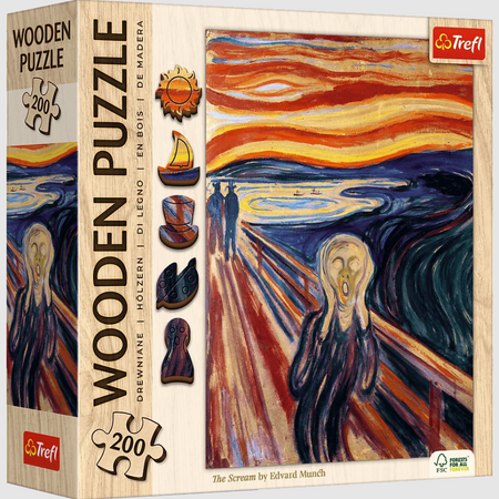 Puzzle - 200 Holzpuzzle - Schrei - Trefl 20252