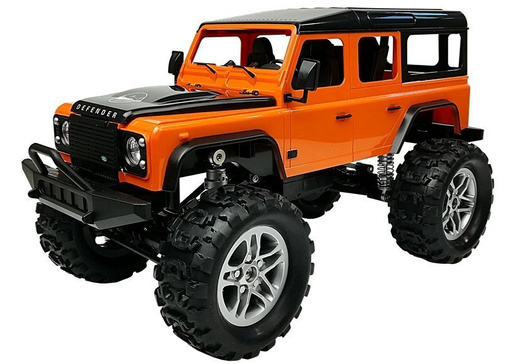 Remote Controlled Car Land Rover Defender R/C Orange 1:14