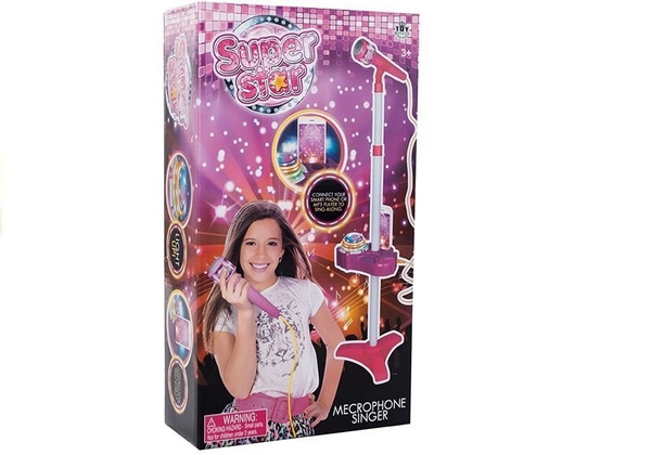 Mikrofon mit Stativ MP3 Projektor Musik-Panel Spielzeug Spielmikrofon