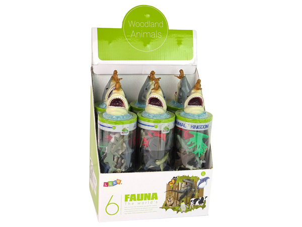 Set Marine Animals Sharks Figures 12pcs. Accessories in tube