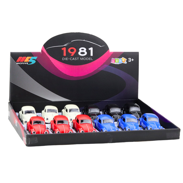 Classic Car Beetle Metal Friction Drive 1:36 Mix