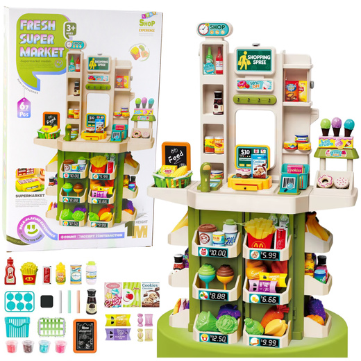 Spielzeugladen für Kinder, interaktiver Supermarkt, 67 Stück