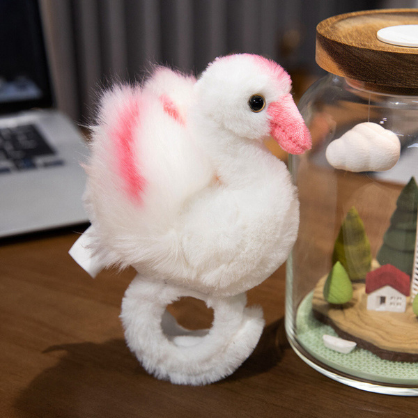 Plüsch-Schwan-Maskottchen-Stirnband und Handgelenk-Armband, weiß