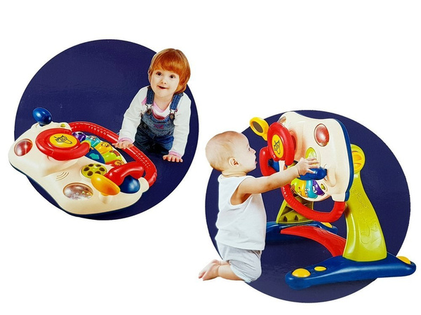 3-in-1 Interactive Baby Stroller Baby Steering Wheel Sound Melodies Animals