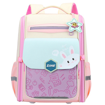 School Backpack With Rabbit Chest Strap Pastel 21L