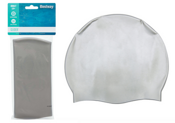 Silberne Bestway 26006 Silikon-Badekappe