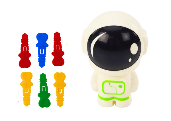 Arcade-Spiel Kosmonaut springt aus einer Weltraumrakete