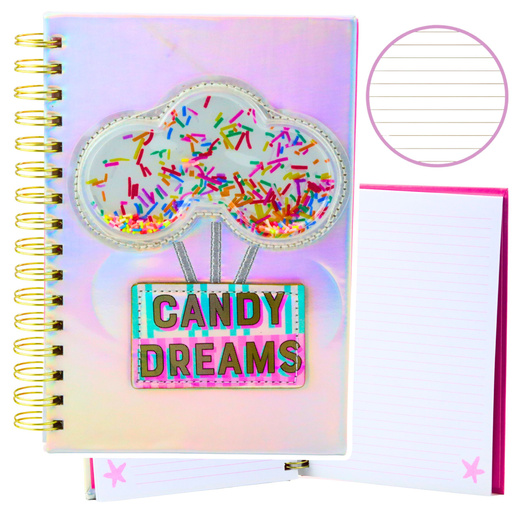 Candy Dreams Holographic A5 Lined Notebook 90 Sheets