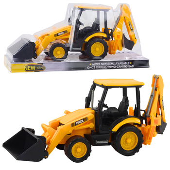 Two-Bucket Excavator Mobile Construction Vehicle Yellow