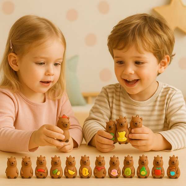 Capybara Figurine Keychain Surprise Cards In A Tin