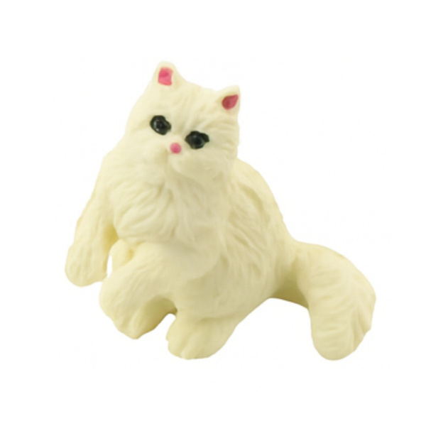 Set of Mini Figures Cat Breeds Cats Feeding Bowl 4-6cm 7pcs