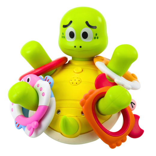 Interactive Turtle Bath Toy with Fountain and Colorful Circles