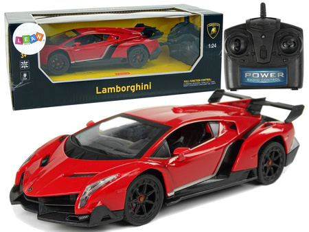 Sportwagen R/C 1:24 Lamborghini Veneno Rot 2.4 G Lights