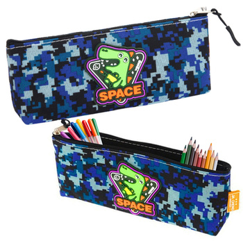 Federmäppchen Space Dinosaur Pixel Blau 20x8cm