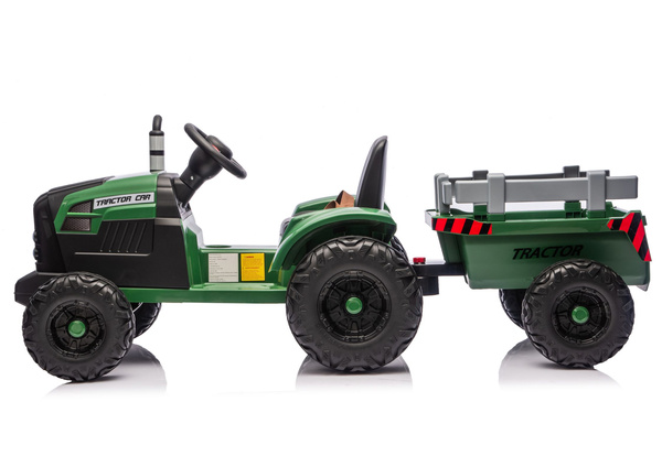 CH9959B Battery Operated Tractor with Trailer Dark Green 24V