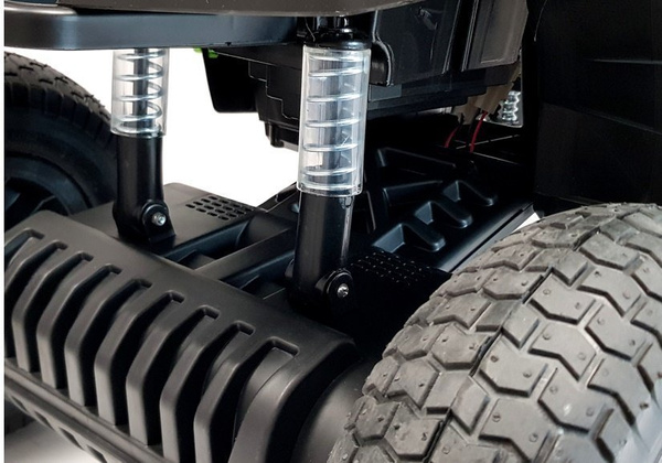 Quad BDM0906 Electric Ride On Vehicle Pumped Wheels - Black