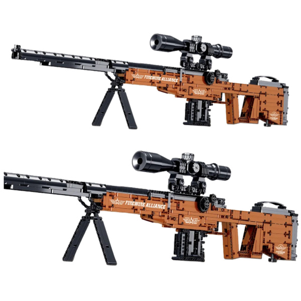 Klocki Konstrukcyjne Karabin Snajperski AWM Funkcja Strzału 1594 el.