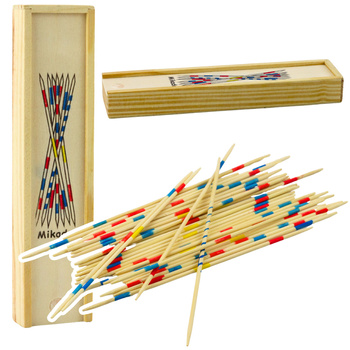 Family Game of Dexterity Wooden Mikado Pick-Up Sticks 41 pcs.