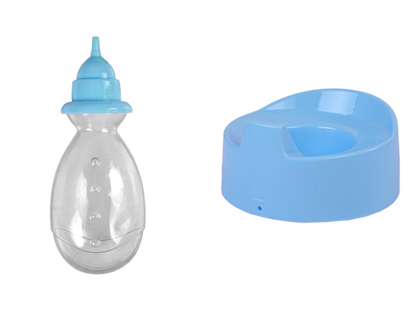Blaue Baby-Puppe Potty Drink Pee 24 cm