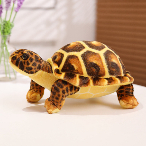 Plüsch-Schildkröten-Maskottchen, kuscheliges braunes Plüschtier, 25 cm