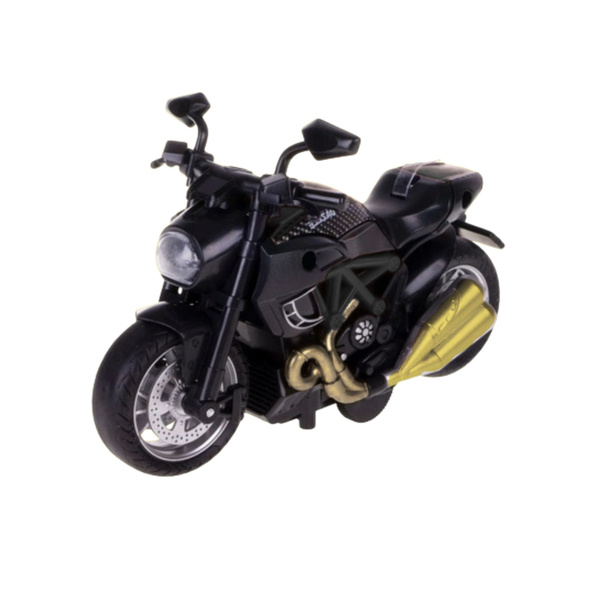 Motorrad zum Zusammenbauen, Schrauben, Metall, 1:14, DIY, Schwarz, Gold, Elemente