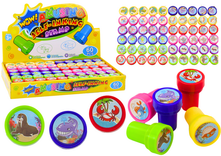 Dekorative Stempel, 12 Wassertiermuster, 6 Farben