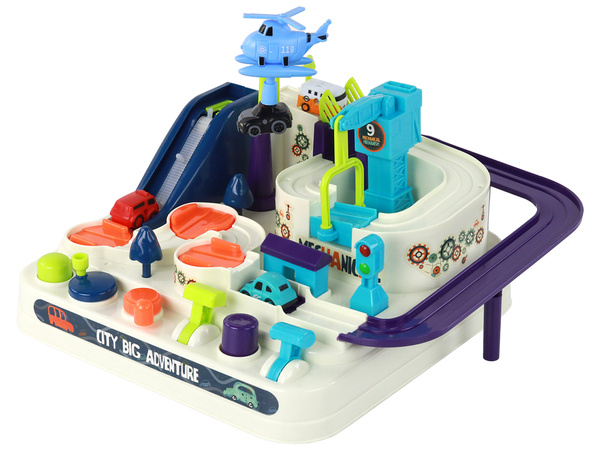 Colorful Interactive Obstacle Course Set for Toy Cars