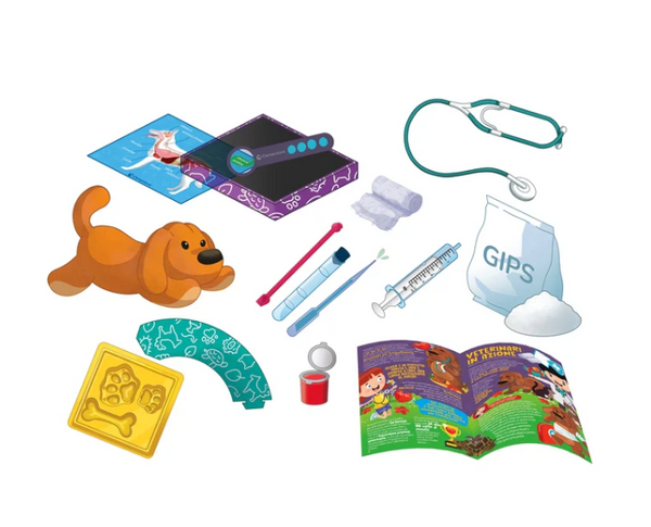 Science & Play Little Vet Set SOS Little Vet Puppy Polish Language Clementoni 50712