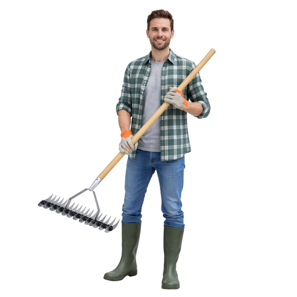 Manueller Rasenlüfter, doppelseitig, schlank, 34 cm