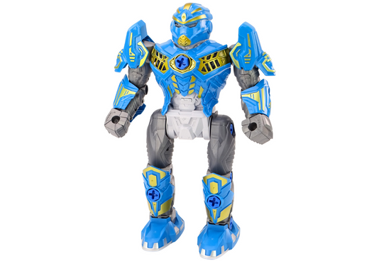 Roboter drehende Waffe Bohrschrauber heller Ton blau