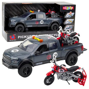 Pickup Truck With Engine Lights Sounds Gray 1:12
