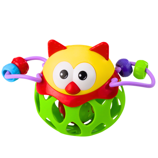 Softball Eulenball mit Rassel Sensorisches Spielzeug Grün