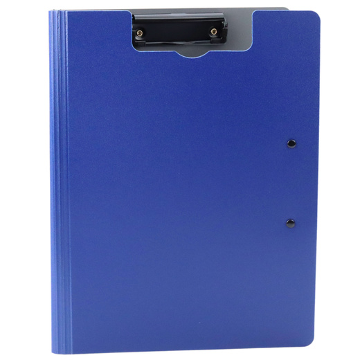 Board with Cover Two Clips A4 Plastic Navy Blue