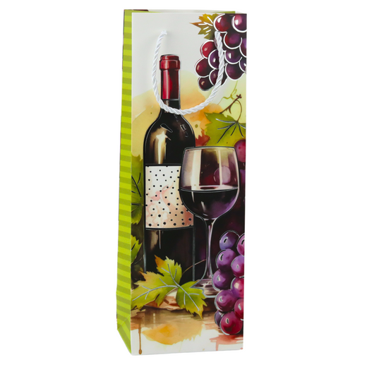 Geschenktüte für Wein- und Papierflaschen, 35 x 12 x 9 cm