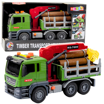 Truck Timber Transport Crane Logs Wood Lights Sounds