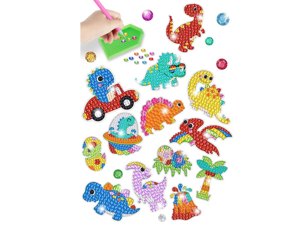 Diamant-Stickerset Dinosaurier Mosaik