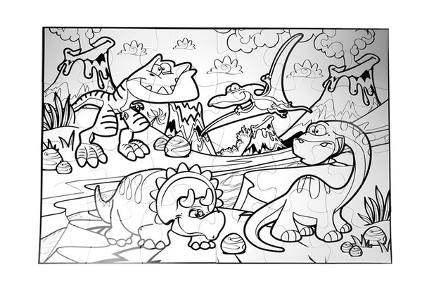 Jurassic Dinosaur Painting Puzzle 24 parts