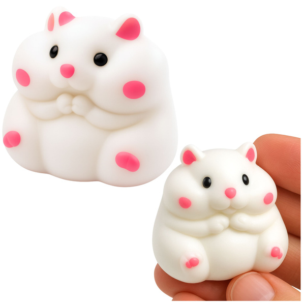 Weicher Hamster Sensorischer Anti-Stress Squishy Weiß 5cm