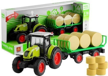Tractor With Trailer With Hay Sound & Light Effects 37,5 cm