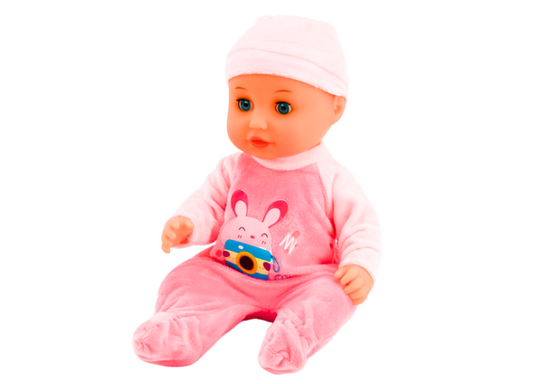 Baby Doll In Pink Pajamas Peeing Bottle Pacifier Sounds