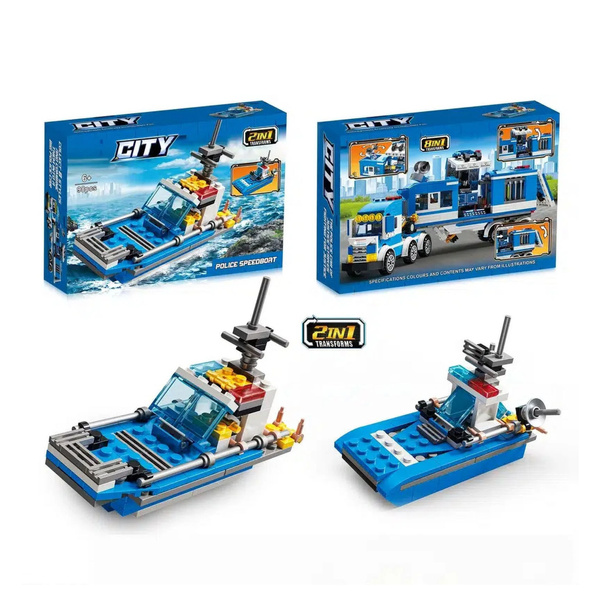 Construction Blocks Police Helicopter Vehicles Buildings 98-118 pcs Mix