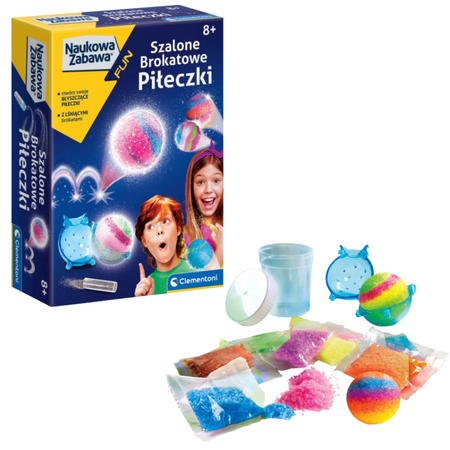 Wissenschaftlicher Spaß Mini-Labor: Verrückte Glitzerbälle  Polnische Sprache Clementoni 50702