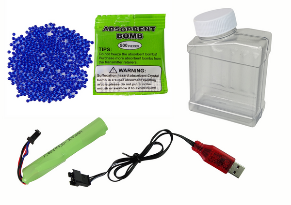 Elektrisches Wasserpistolen-Set, Schwarz, 20 Meter