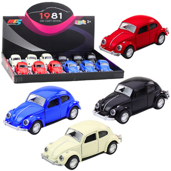 Classic Car Beetle Metal Friction Drive 1:36 Mix