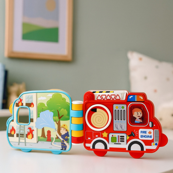 Interaktives Lernbuch: Fahrzeuge, Lichter, Geräusche, bewegliche Elemente